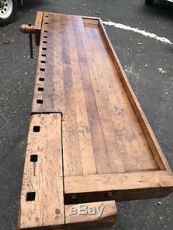 Antique Woodworkers Work Bench Late 1800s Profesh. Restored Shipping Available