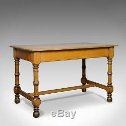 Antique Writing Table, English, Victorian, Side, Oak, Late C19th, Circa 1870