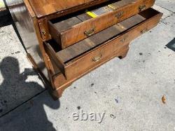 Antique late 18th early 19th century George III Walnut Bureau Bookcase