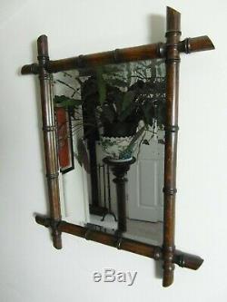 Antique late Victorian bamboo style Mirror