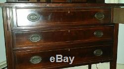 Antique reproduction Tambour drop-front desk- late 19th or early 20th Century