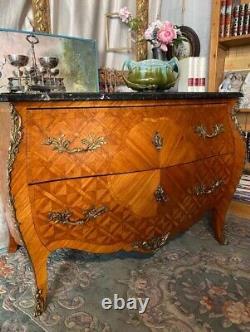 Antique rosewood chest of drawers Louis XV style made late 19th C