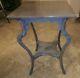 Antique vintage refinished oak wood small table late 1800s beautiful