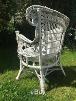 Antique wicker chair late 19th to early 20th century vintage