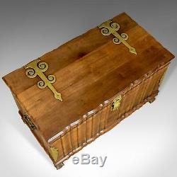 Asian Hardwood Trunk, Bronzed Mounted Chest, Coffer, Late 20th Century