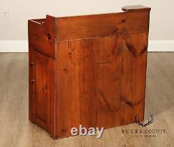 B. Delin Farmhouse Style Pine Drysink Cabinet