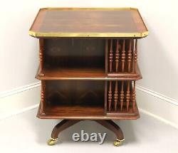 BAKER Stately Homes Regency Rosewood Revolving Bookcase Side Table