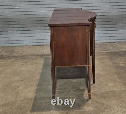 Baker Federal Style Bowfront Mahogany and Satinwood Inlaid Sideboard