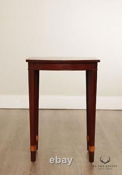 Baker Federal Style Vintage Inlaid Mahogany Side Table