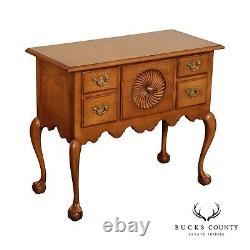 Baker Furniture Chippendale Style Tiger Maple Lowboy