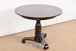 Baker Furniture Empire Carved Mahogany Pedestal Tea Table or Center Table