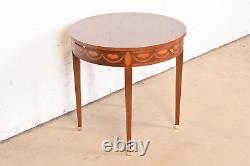 Baker Furniture Federal Inlaid Mahogany Tea Table or Occasional Side Table