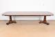 Baker Furniture French Empire Flame Mahogany Double Pedestal Dining Table