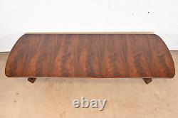 Baker Furniture French Empire Flame Mahogany Double Pedestal Dining Table