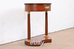 Baker Furniture French Empire Mahogany and Mounted Brass Side Table