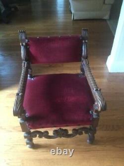 Baroque Ornate Carved Chairs and Settee Late 1800's