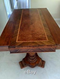 Beautiful Late 19th century Leaf Dining Table / Desk, with drawer
