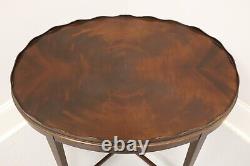 COUNCILL CRAFTSMEN Flame Mahogany Traditional Scalloped Top Oval End Side Table