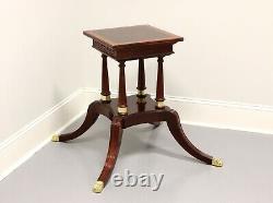CRAFTIQUE Banded Mahogany Regency Dining Table Birdcage Pedestal Base B