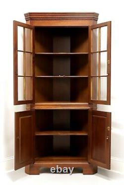 CRAFTIQUE Solid Mahogany Chippendale Corner Cupboard / Cabinet