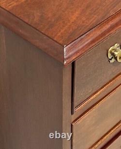 CRAFTIQUE Solid Mahogany Chippendale Style Chest on Chest with Ogee Feet