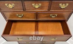 CRAFTIQUE Solid Mahogany Chippendale Style Chest on Chest with Ogee Feet