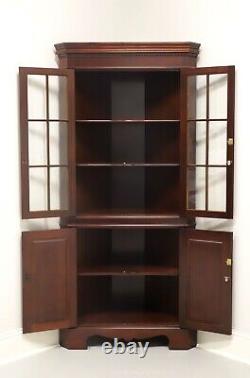 CRAFTIQUE Solid Mahogany Chippendale Style Corner Cupboard / Cabinet
