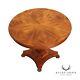 CTH Sherrill Occasional Regency Style Carved Pedestal Round Center Table