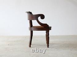 Caned Desk Chair, French Late 19th Century