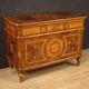 Chest of drawers inlaid antique style Louis XVI dresser vintage commode 70s