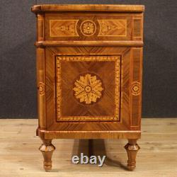 Chest of drawers inlaid antique style Louis XVI dresser vintage commode 70s