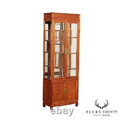 Chinese Carved Rosewood Illuminated Display Cabinet