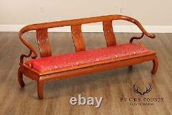 Chinese Hardwood Horseshoe Back Settee