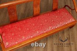 Chinese Hardwood Horseshoe Back Settee