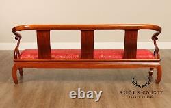 Chinese Hardwood Horseshoe Back Settee