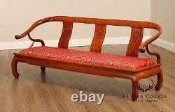 Chinese Hardwood Horseshoe Back Settee