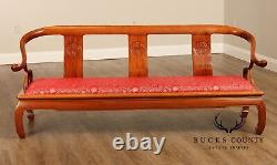 Chinese Hardwood Horseshoe Back Settee