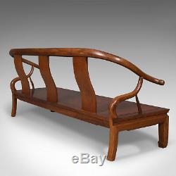 Chinese Rosewood 3 Seater Bench in Traditional Form Dating to Late 20th Century