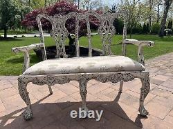 Chippendale Style Carved Settee