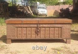 Coffee table antique trunk storage old wooden trunk chest vintage box