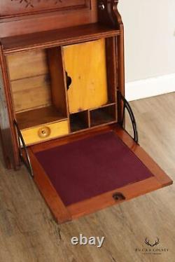 Cortland Desk Co. Antique Victorian Cherry Wall-Mounted Desk