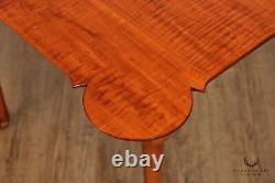 Custom Crafted Tiger Maple Extendable Dining Table