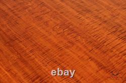 Custom Crafted Tiger Maple Extendable Dining Table