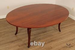 Custom Quality French Country Oval Fruitwood Farmhouse Dining Table