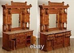 Daniel Pabst Attributed Antique Aesthetic Movement Large Walnut Sideboard