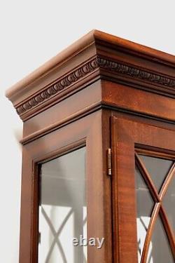 ETHAN ALLEN Inlaid Mahogany 18th Century Collection Breakfront China Cabinet