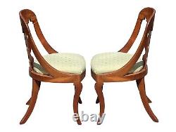 Early 19th Century Set Of 6 Antique Boston Late Federal Mahogany Gondola Chairs