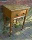 Early American Primitive Sheraton Late 19th Early 20th One Drawer Stand Table