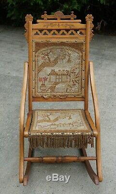Eastlake Folding Chair, ca late 19th C