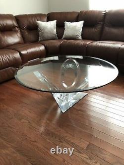 Eclipse Of Time By Mikhail Loznikov Coffee Table-Lucite and Glass
